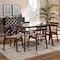 Baxton Studio Eleri Light Beige Upholstered and Walnut Wood 5-Piece Dining Set 168-10815-10807 - alternate 3